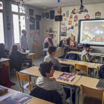 Résidence d’artiste en milieu scolaire en partenariat avec la Direction de l&rsquo;Education Nationale, de la Jeunesse et des Sports         et avec le soutien du Gouvernement Princier