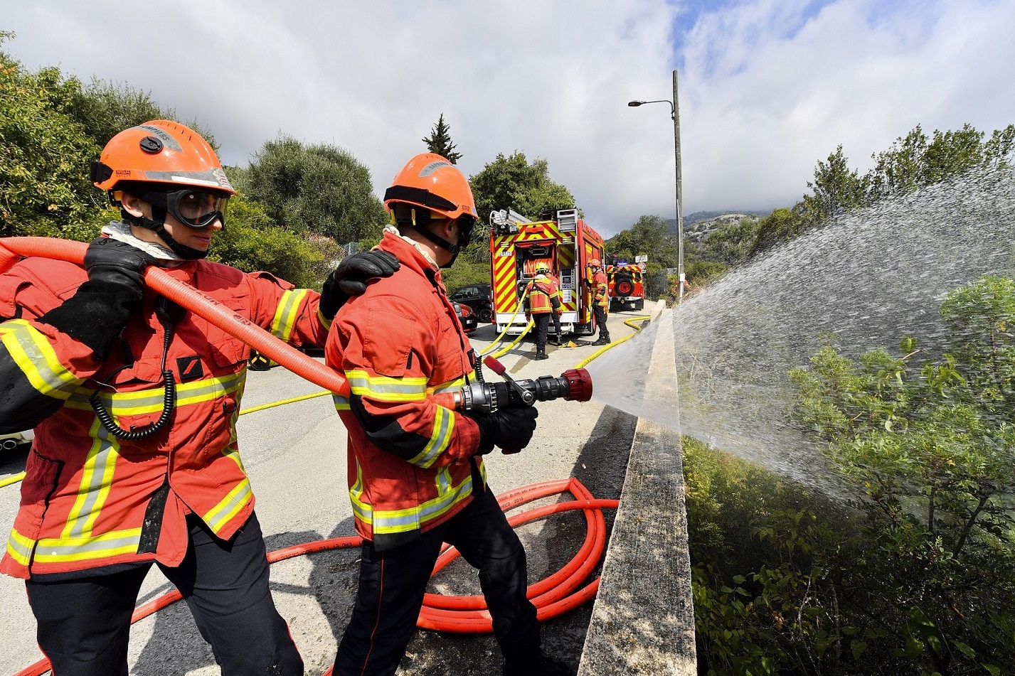 Entrainements feux de forêts Sapeurs Pompiers