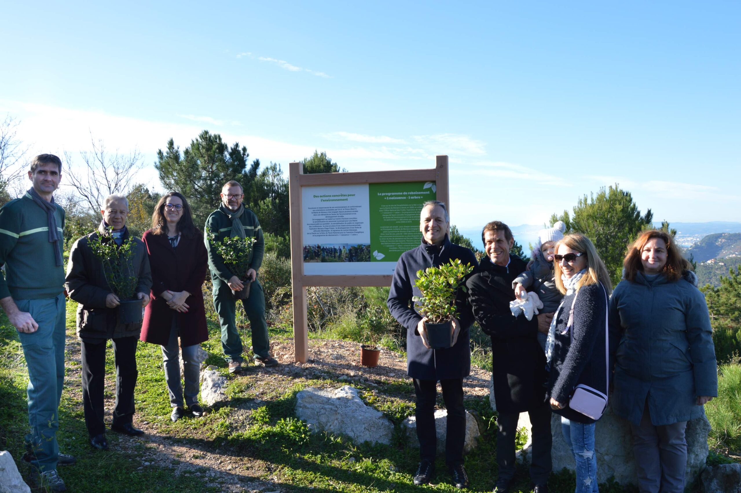 Plantation symbolique organisée par la Mairie de Monaco et l’ONF dans le cadre de la 12ème édition de l’opération « 1 naissance = 1 arbre »