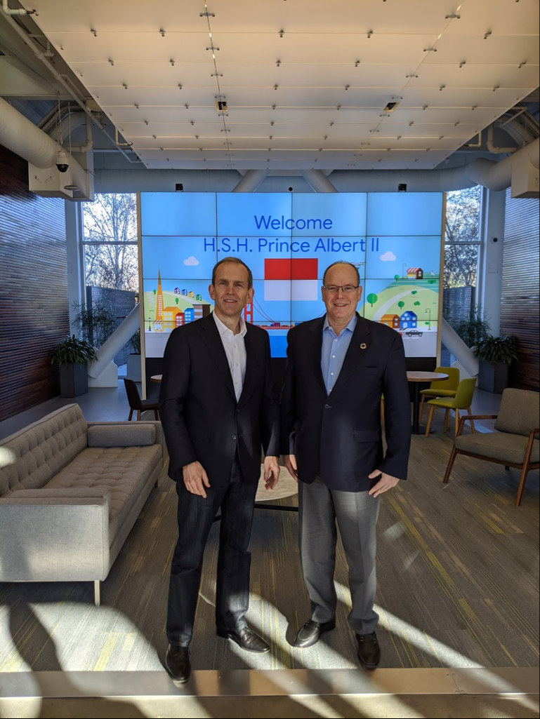 SAS le Prince Albert II et Ken Walker