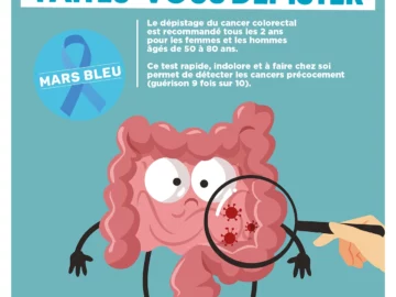 Mars Bleu, mois de sensibilisation et de mobilisation contre le cancer colorectal